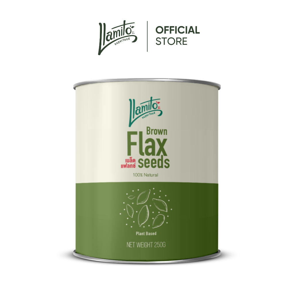 Llamito เมล็ดแฟล็กซ์ (Brown Flaxseed) ขนาด 250g