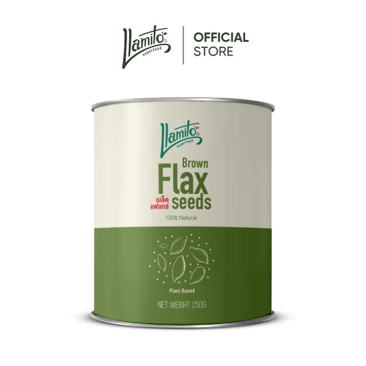 Llamito เมล็ดแฟล็กซ์ (Brown Flaxseed) ขนาด 250g