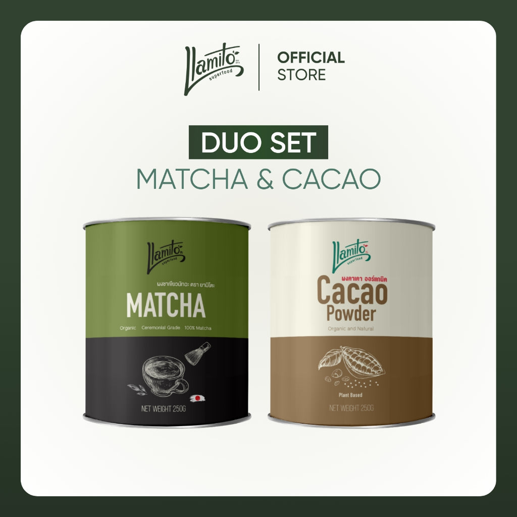 เช็ตยอดนิย มัจฉะ+ผงคาเคา (Set: Matcha+Cacao powder)