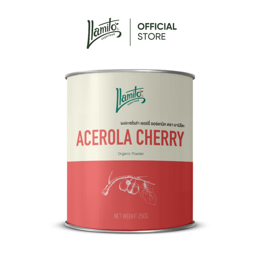 Llamito ผงอะเซโรล่า เชอร์รี่ ออร์แกนิค (Organic Acelora Cherry Powder) ขนาด 250g